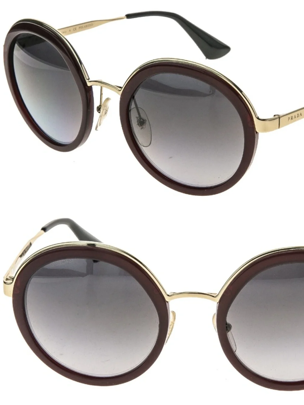 Prada - Prada Cinéma - Black Round Sunglasses